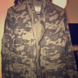 Thin camo jacket.